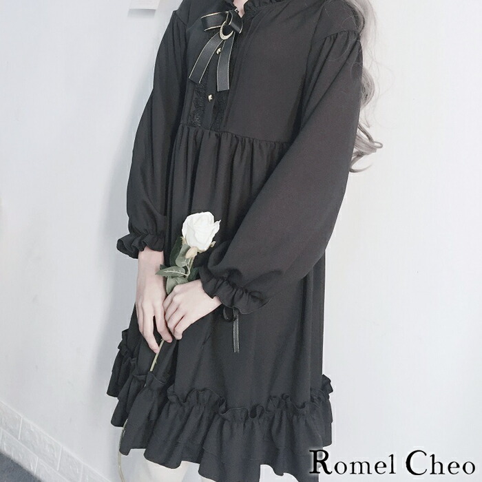 楽天市場】RomelCheo ゴシック ロリータ ゴスロリ ワンピース フリル