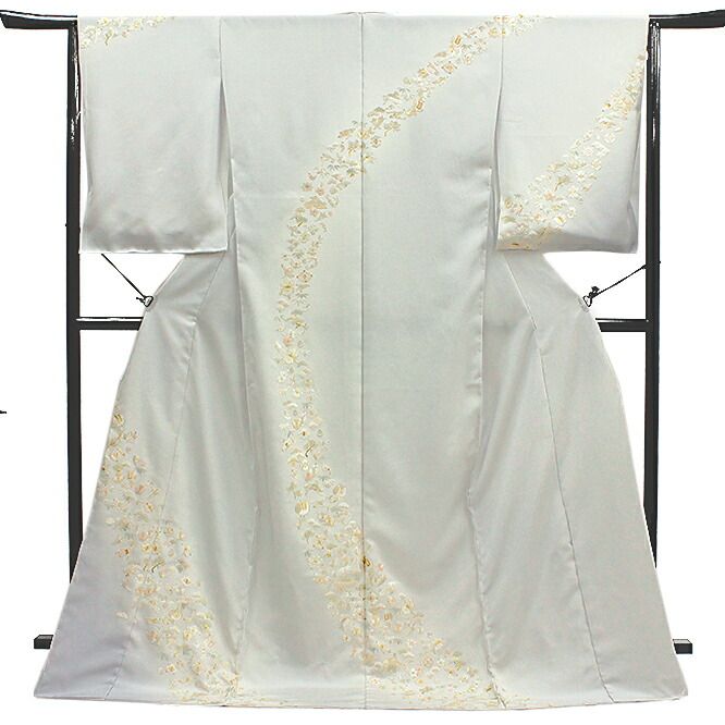 楽天市場】訪問着 手刺繍 正絹 豪華 フォーマル 宝尽くし ライトグレー