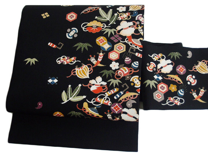 楽天市場】名古屋帯 十日町友禅 秀美 仕立て上がり 正絹 宝尽くし