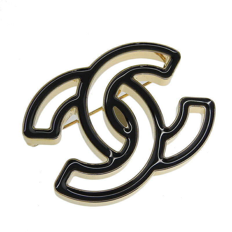 楽天市場】【中古】 シャネル CHANEL ココマーク ブローチ GP ブラック