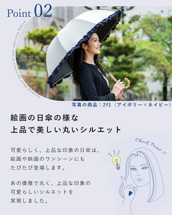 楽天市場】日傘 完全遮光 100％晴雨兼用 涼感 ミドル シングルフリル