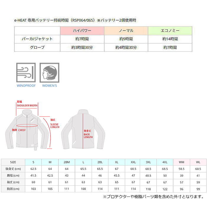 楽天市場】[2025年モデル]【RSタイチ】RSU637 e-HEAT インナー