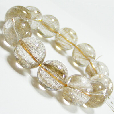 楽天市場】パワーストーンブレスレット・細金針水晶19mm(ルチル