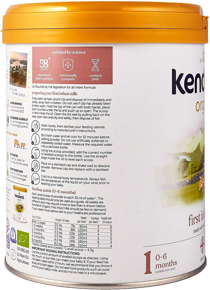 楽天市場】【800g 4個セット・新生児から】Kendamil Organic