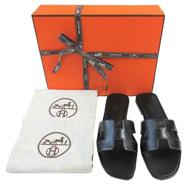 楽天市場】≪ 新品 ≫ エルメス オラン フラット サンダル 38 レザー