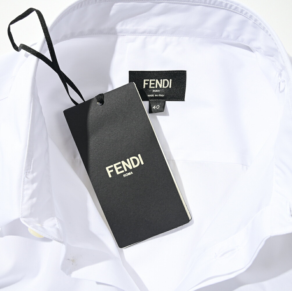楽天市場】【クリアランス】 フェンディ FENDI ホワイトコットンシャツ