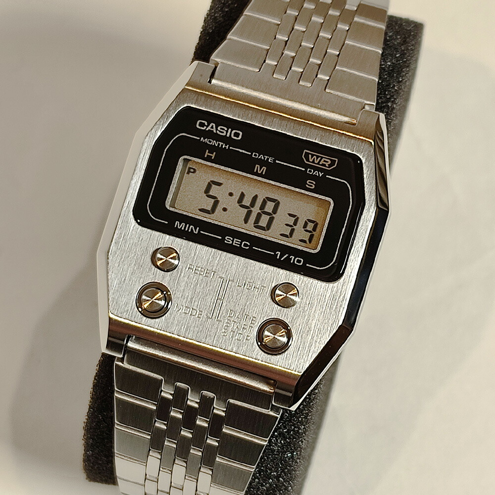 楽天市場】CASIO PREMIUM A1100D-1JF SILVER52QS-14B 復刻 デジタル