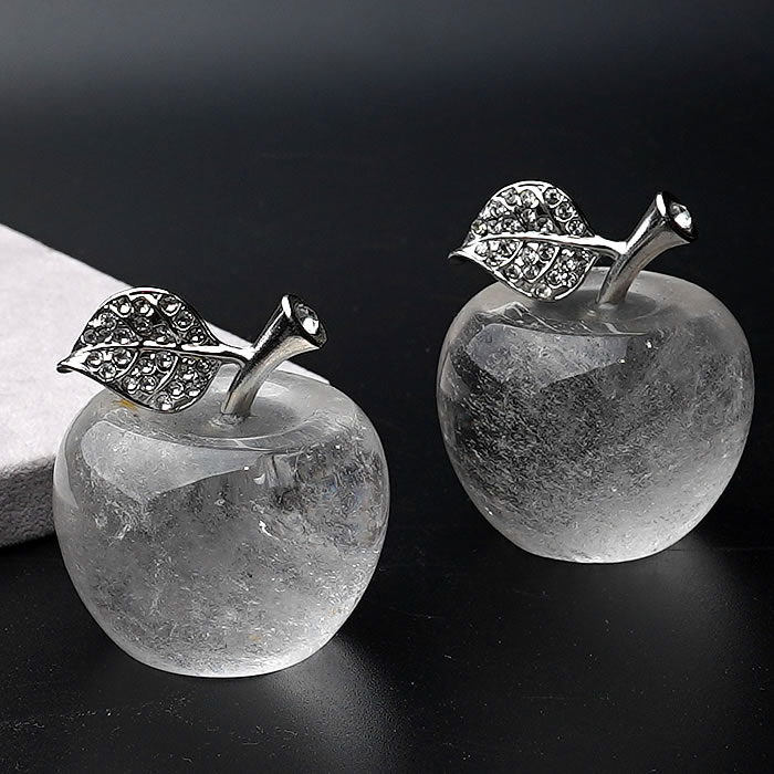 楽天市場】【45mm】水晶 りんご 1個 天然石 パワーストーン 天然水晶