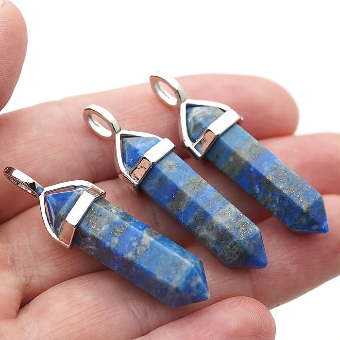 ラピスラズリ 約1㎝大 ラドン/テラヘルツ ネックレス ハロウィンセール