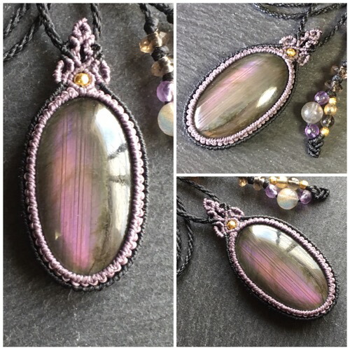 楽天市場】ラブラドライト（マダガスカル産） マクラメ ネックレス