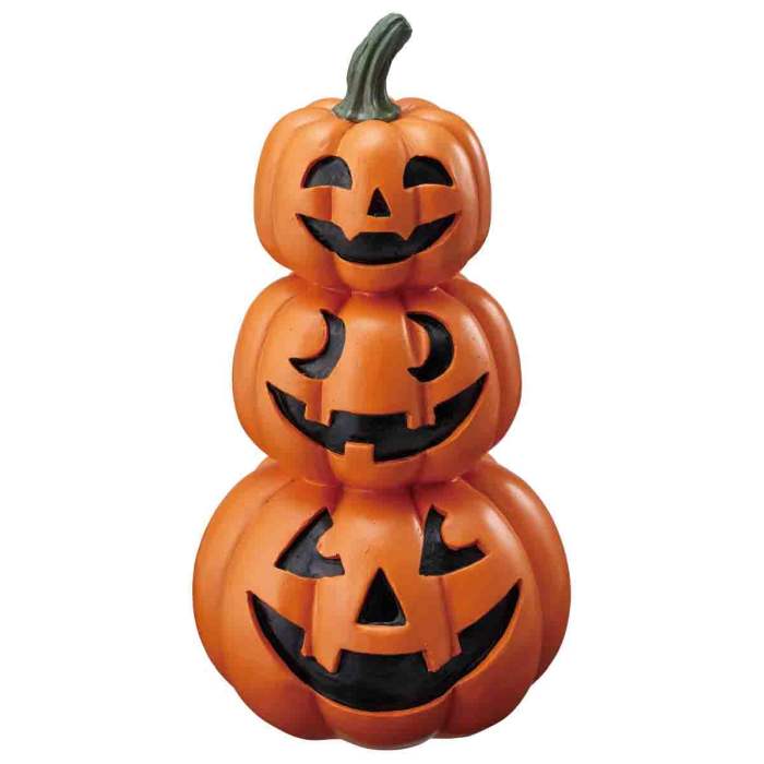 楽天市場】3連パンプキンオブジェ M 1個ハロウィン飾り定番の3連