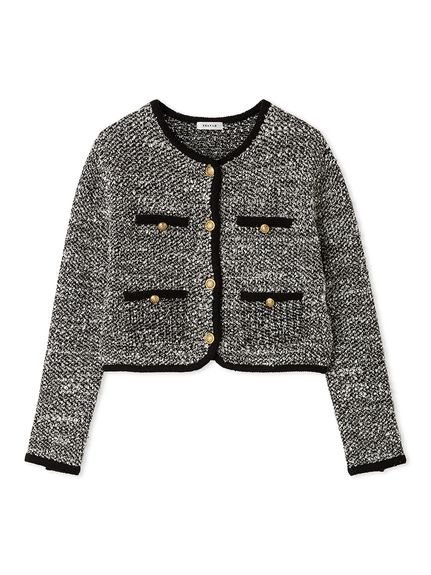 FRAY I.D｜ミックスツイードニットカーディガン | Rakuten Fashion