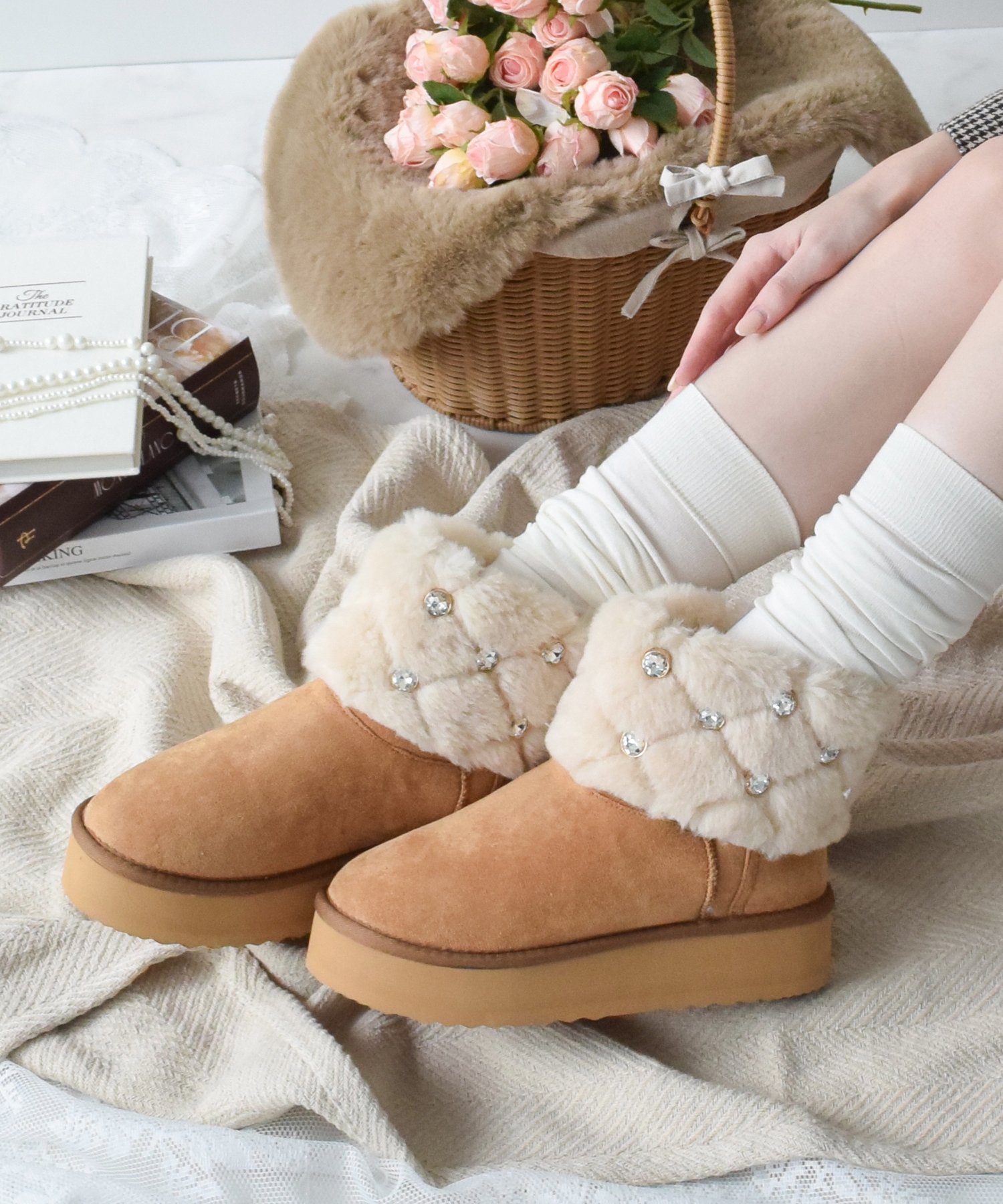 Bridget Birkin｜【Bridget Birkin】キルティングスタッズムートン