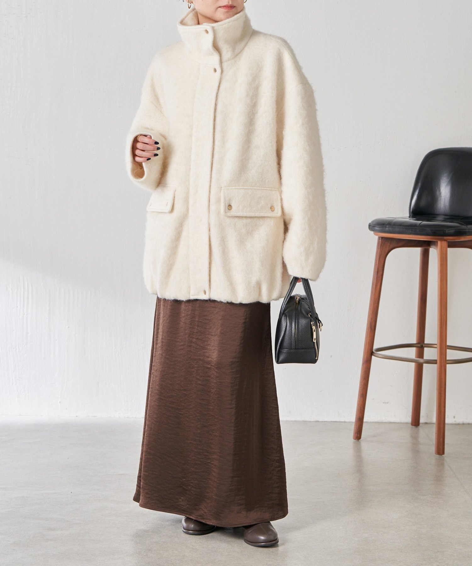 COLLAGE GALLARDAGALANTE｜シャギースタンドコート | Rakuten Fashion