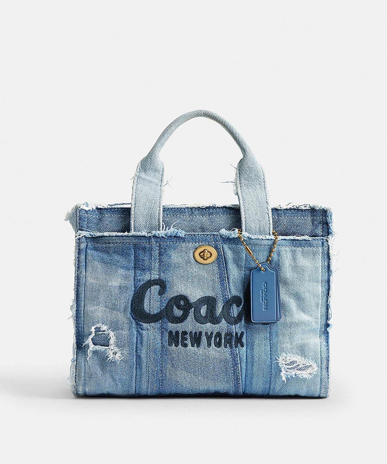 COACH｜カーゴ トート バッグ 26・リパーパス デニム パッチワーク