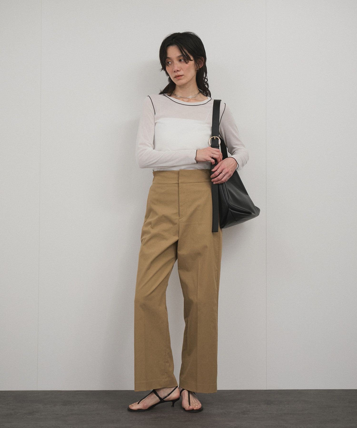 SALON adam et rope'｜スプリットレザートートバッグ/バケットバッグ