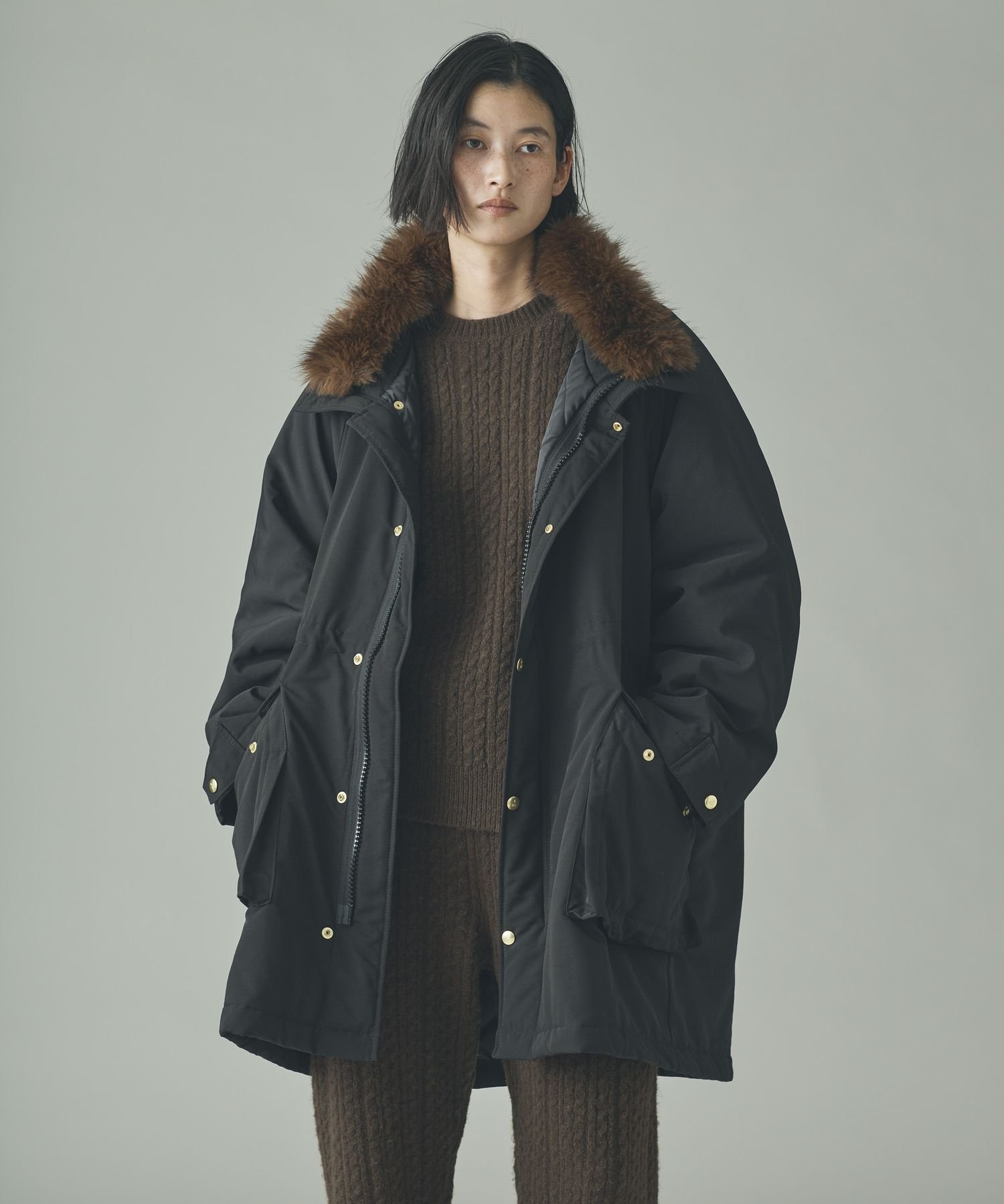 Curensology カレンソロジー スウェーディッシュモッズコート Curensology｜<&RC>フェイクファーエリツキスウェーディッシュモッズ