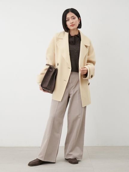 Mila Owen｜woolコクーンシルエットピーコート | Rakuten Fashion(楽天