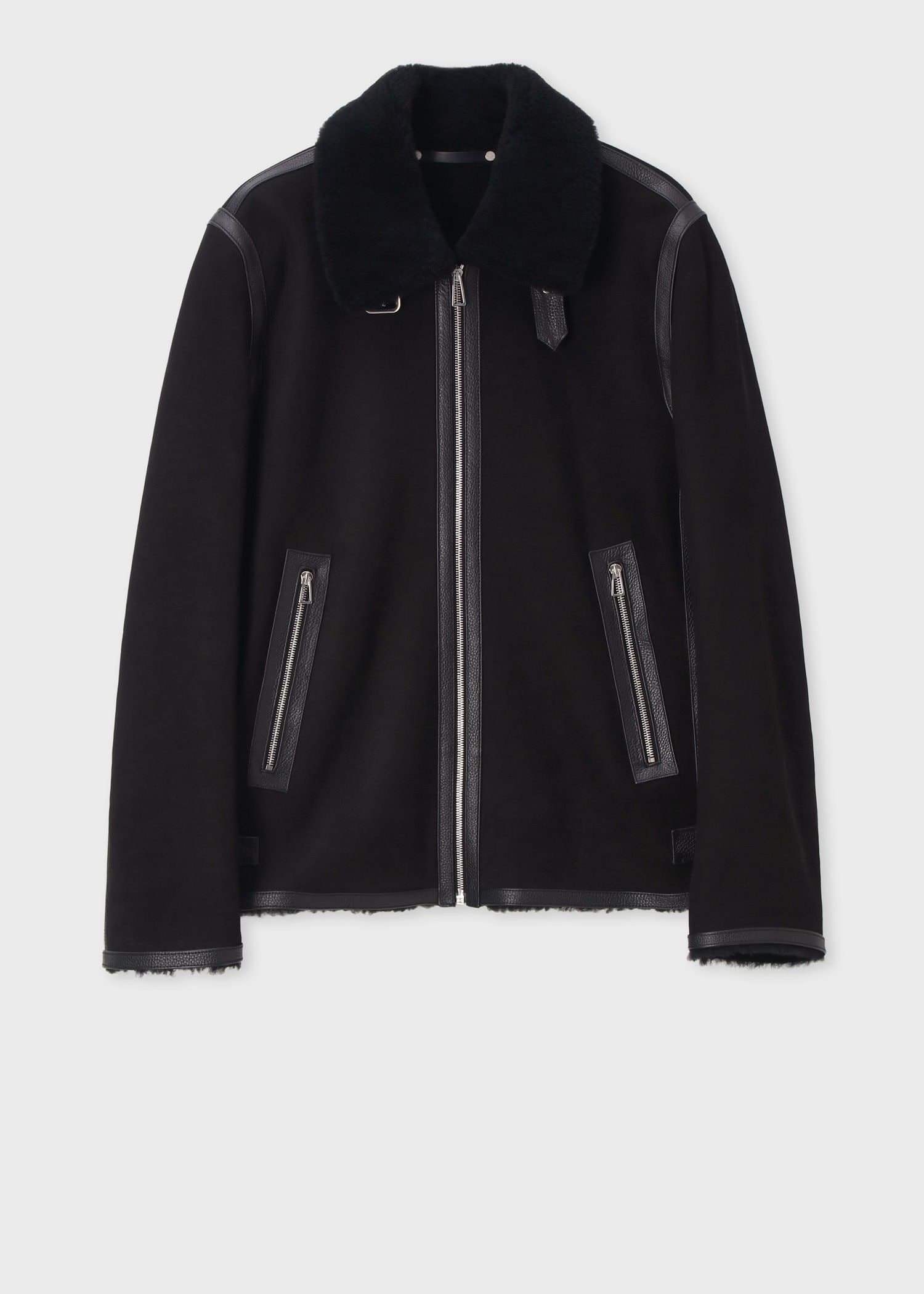 Paul Smith｜コンビテクスチャー ムートンレザー ブルゾン | Rakuten