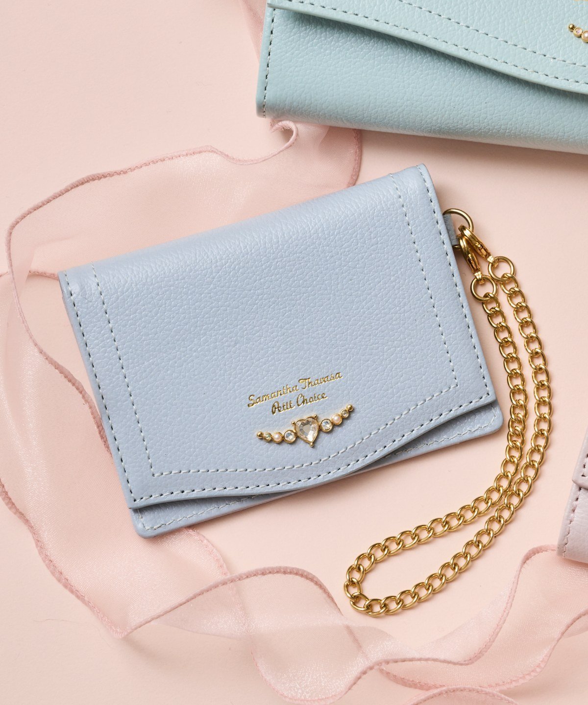 Samantha Thavasa Petit Choice｜クリアハートビジュー パスケース