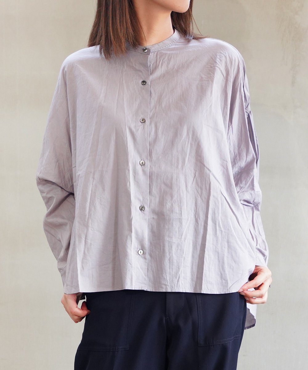 BLEU COMME BLEU｜ミズイロインド バックギャザー ワイドシャツ