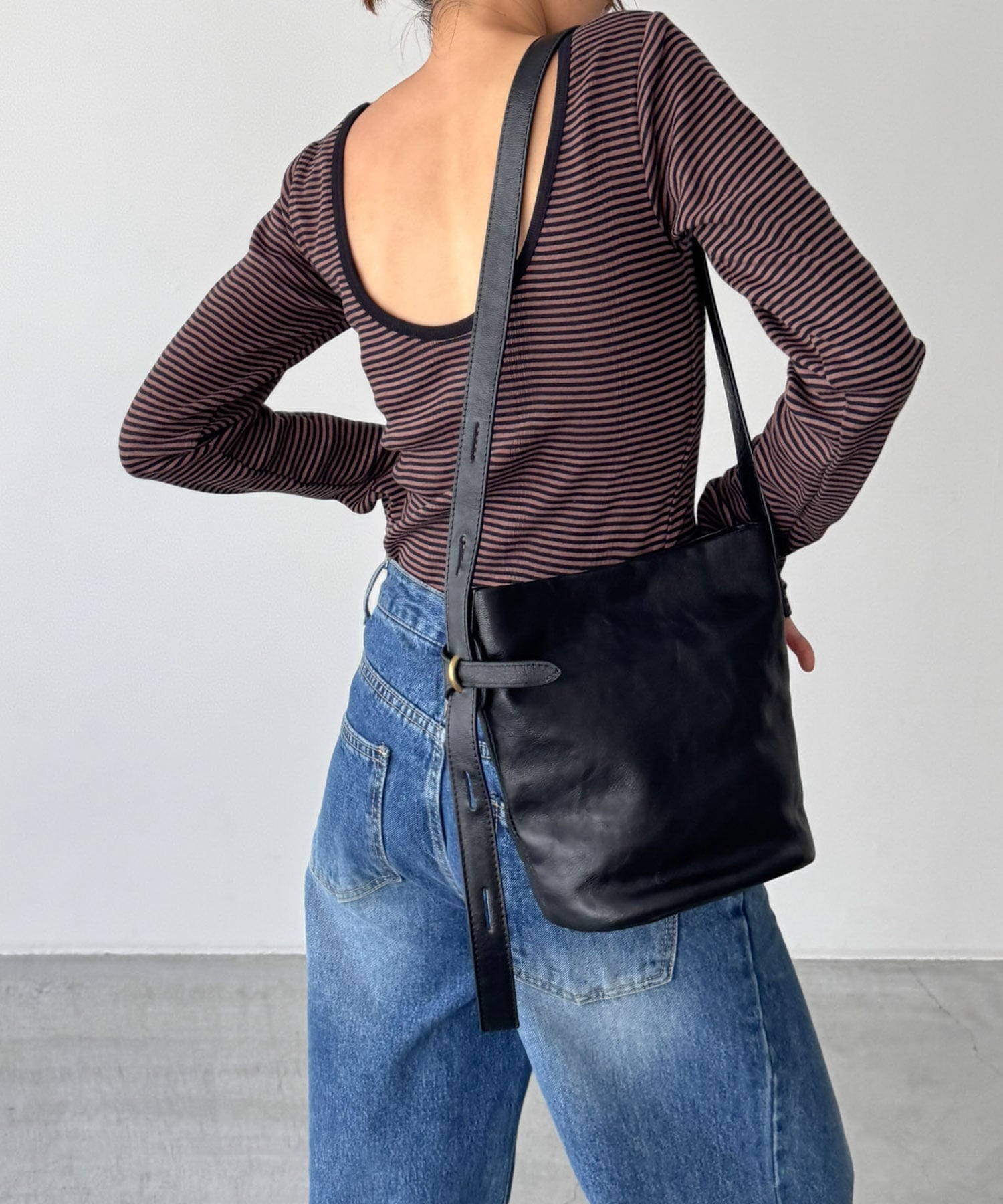 CANAL JEAN｜El mar(エルマール) レザーミニバケツショルダーバッグ