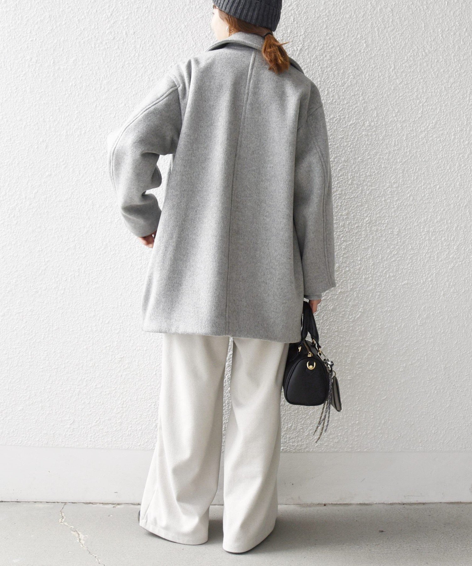 SHIPS｜SHIPS any: ウール コクーン テーラード ショート コート 25AW