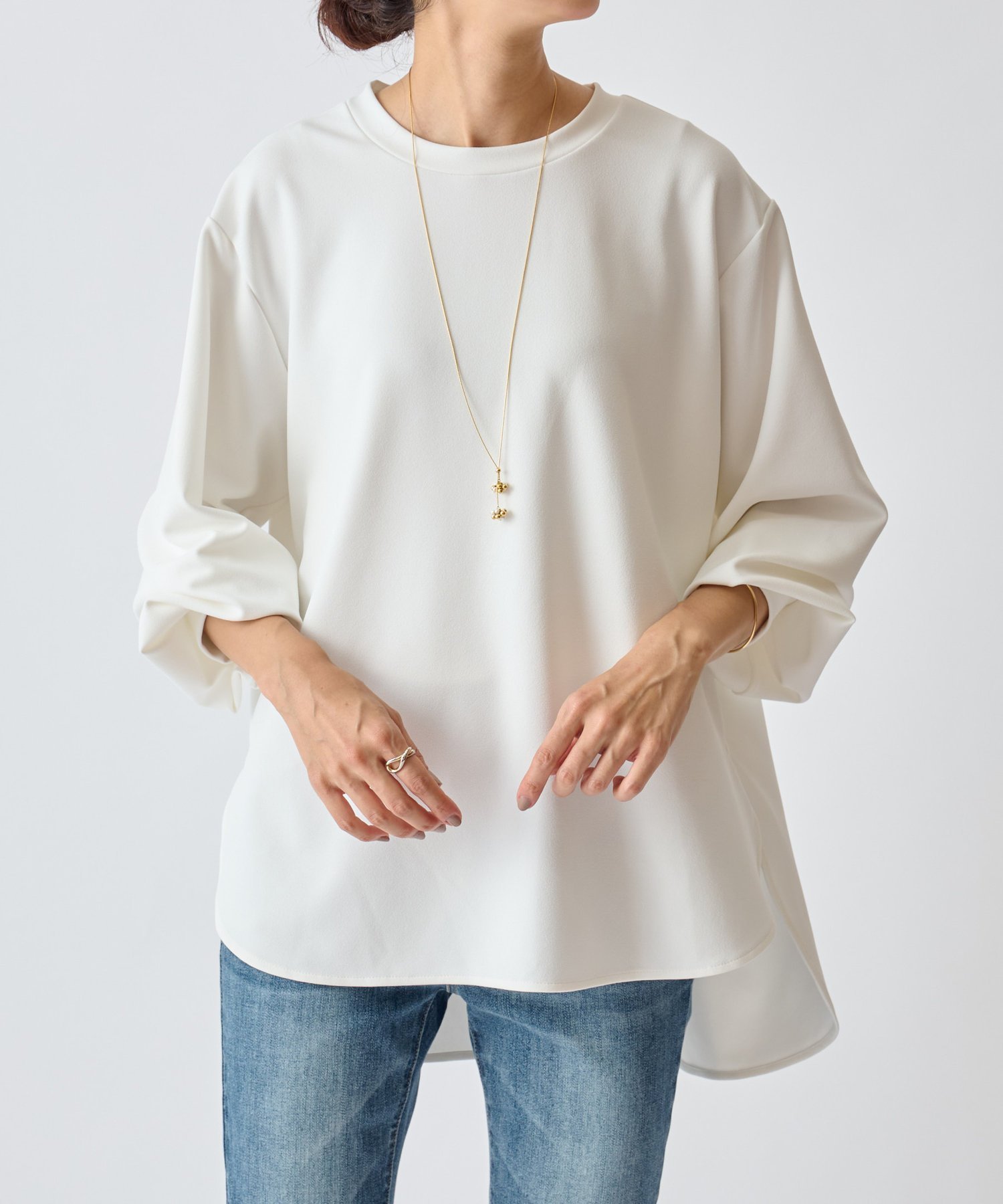 BEARDSLEY Tブラウス ビアズリー トップス シャツ・ブラウス グレー