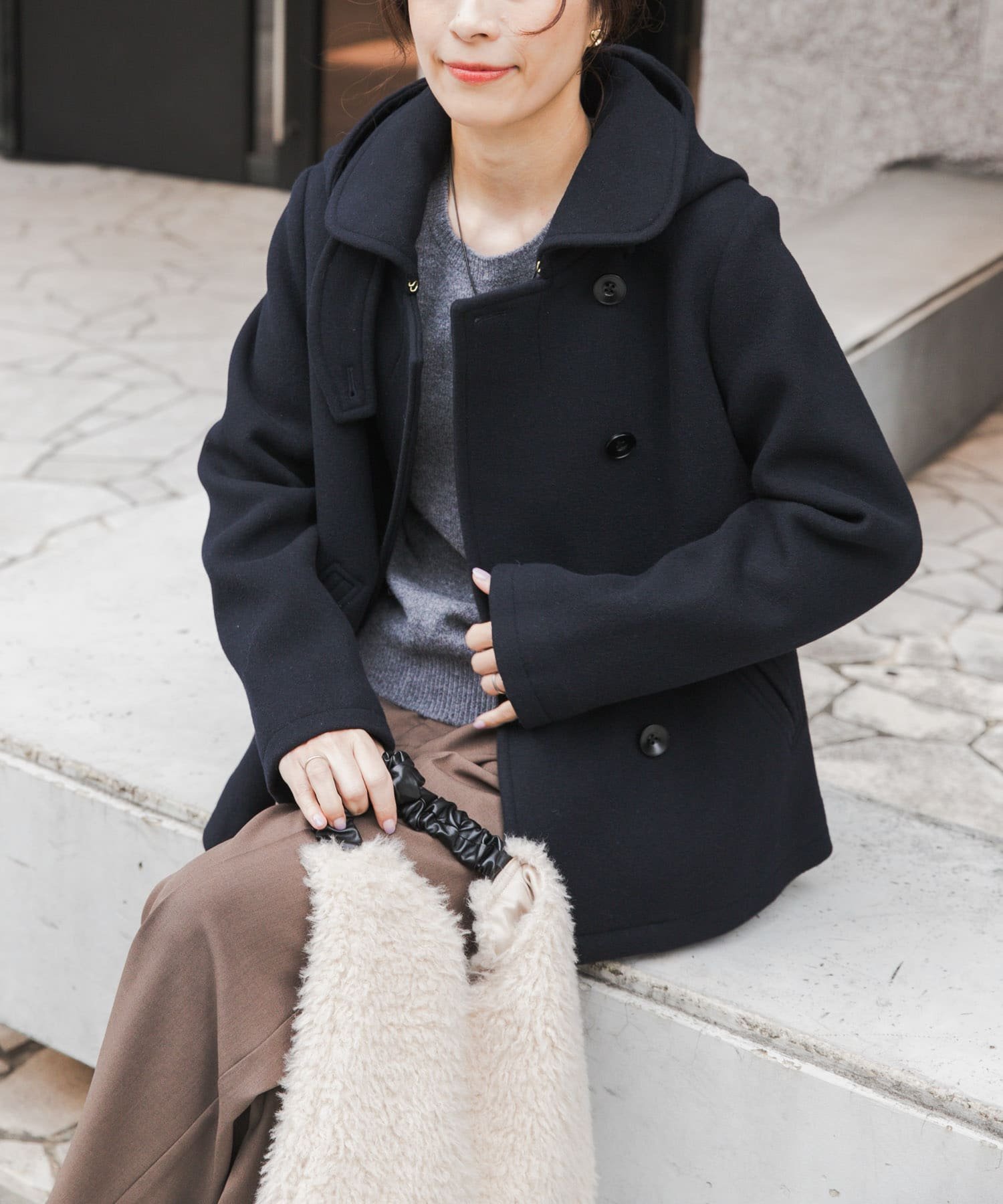 URBAN RESEARCH DOORS｜ショールカラー2WAYショートコート | Rakuten