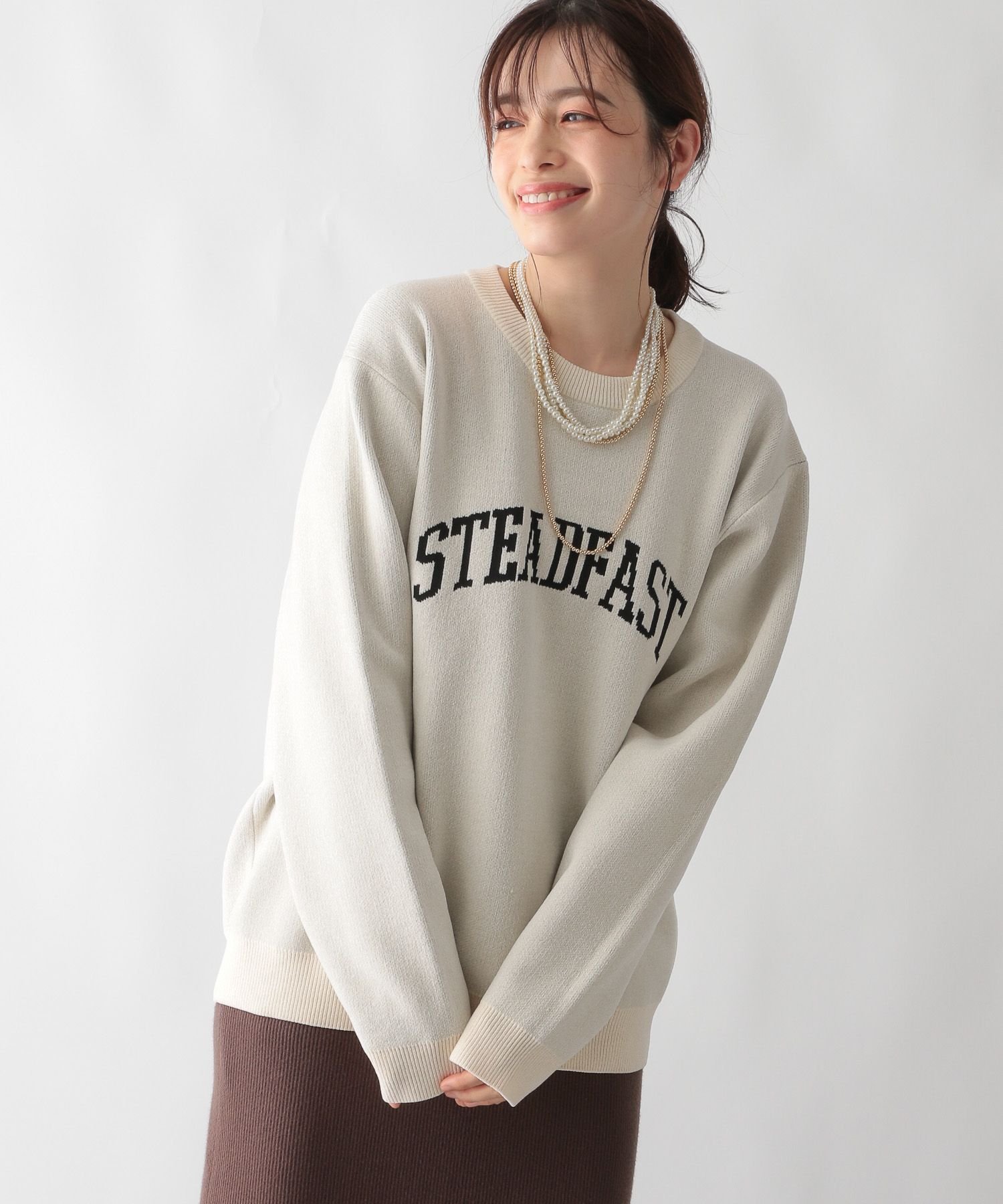 GLOBAL WORK｜モールニットロゴ/116387 | Rakuten Fashion(楽天