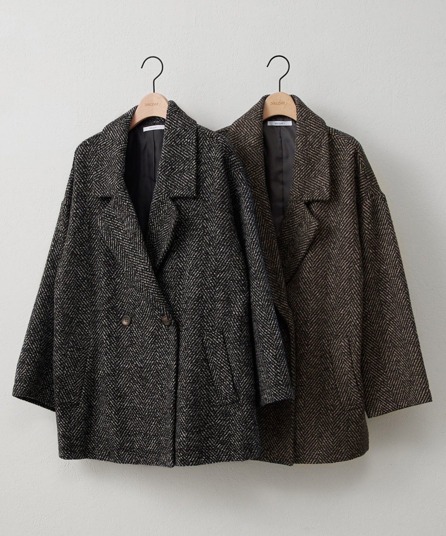 Discoat｜【WEB限定】ヘリンボーンダブルテラージャケット | Rakuten