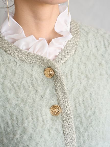 SNIDEL｜ファーライクフリルニットジャケット | Rakuten Fashion(楽天