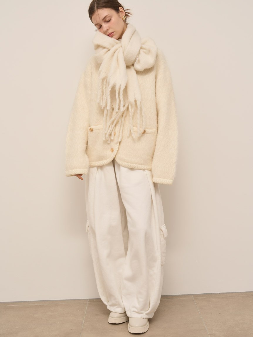 SNIDEL｜ファーライクミドルニットジャケット | Rakuten Fashion(楽天