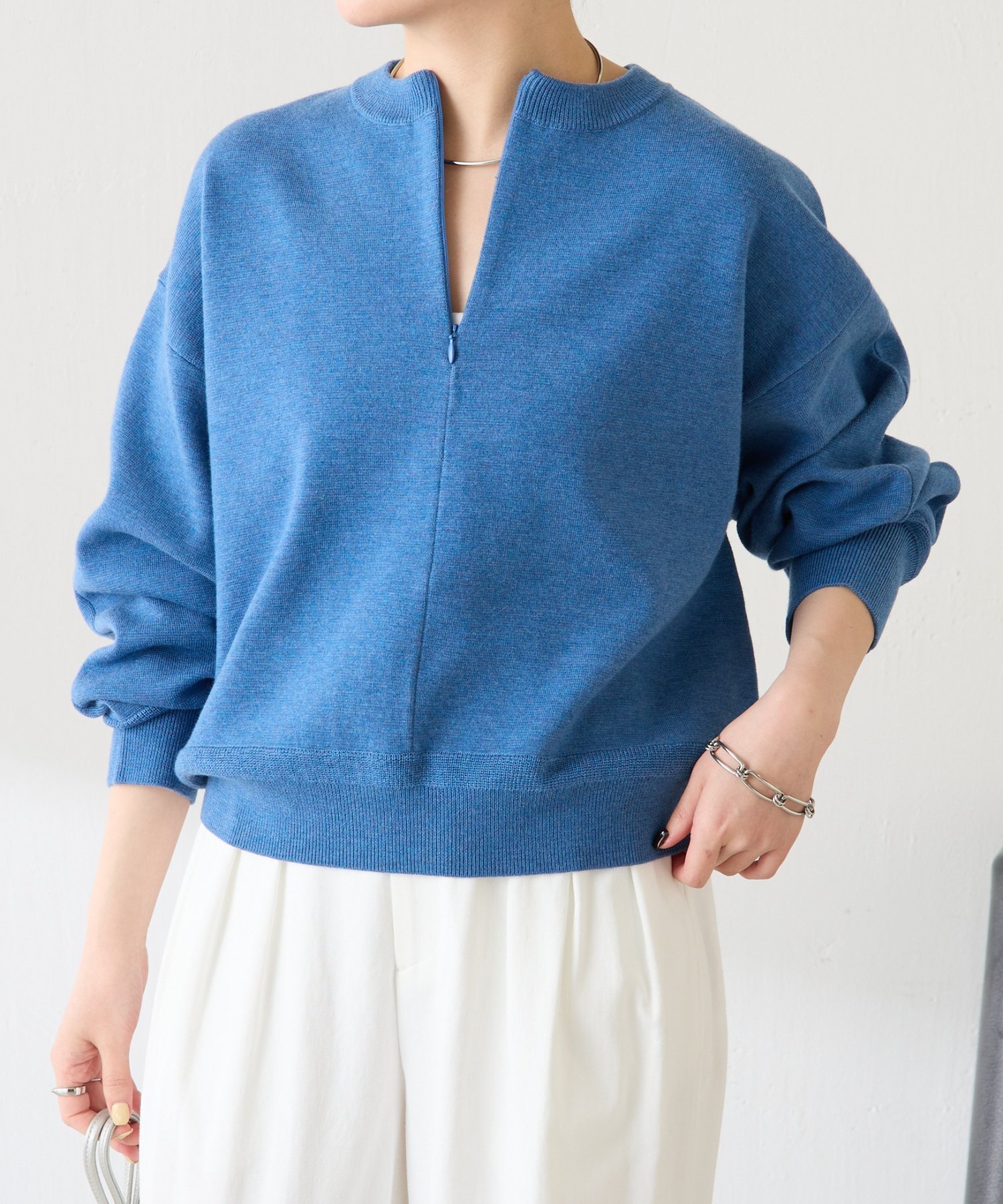 COLLAGE GALLARDAGALANTE｜ジップスウェットライクニット | Rakuten