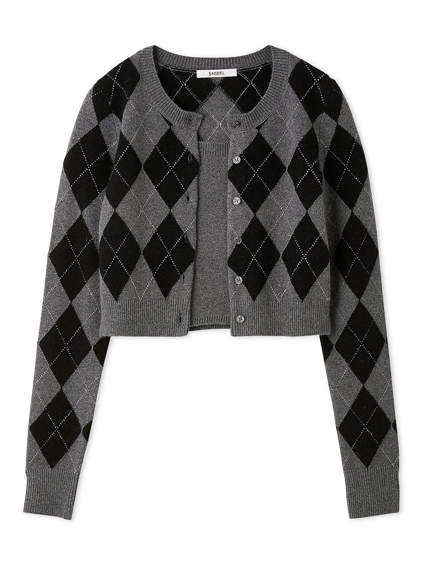 SNIDEL｜アーガイルニットアンサンブル | Rakuten Fashion(楽天