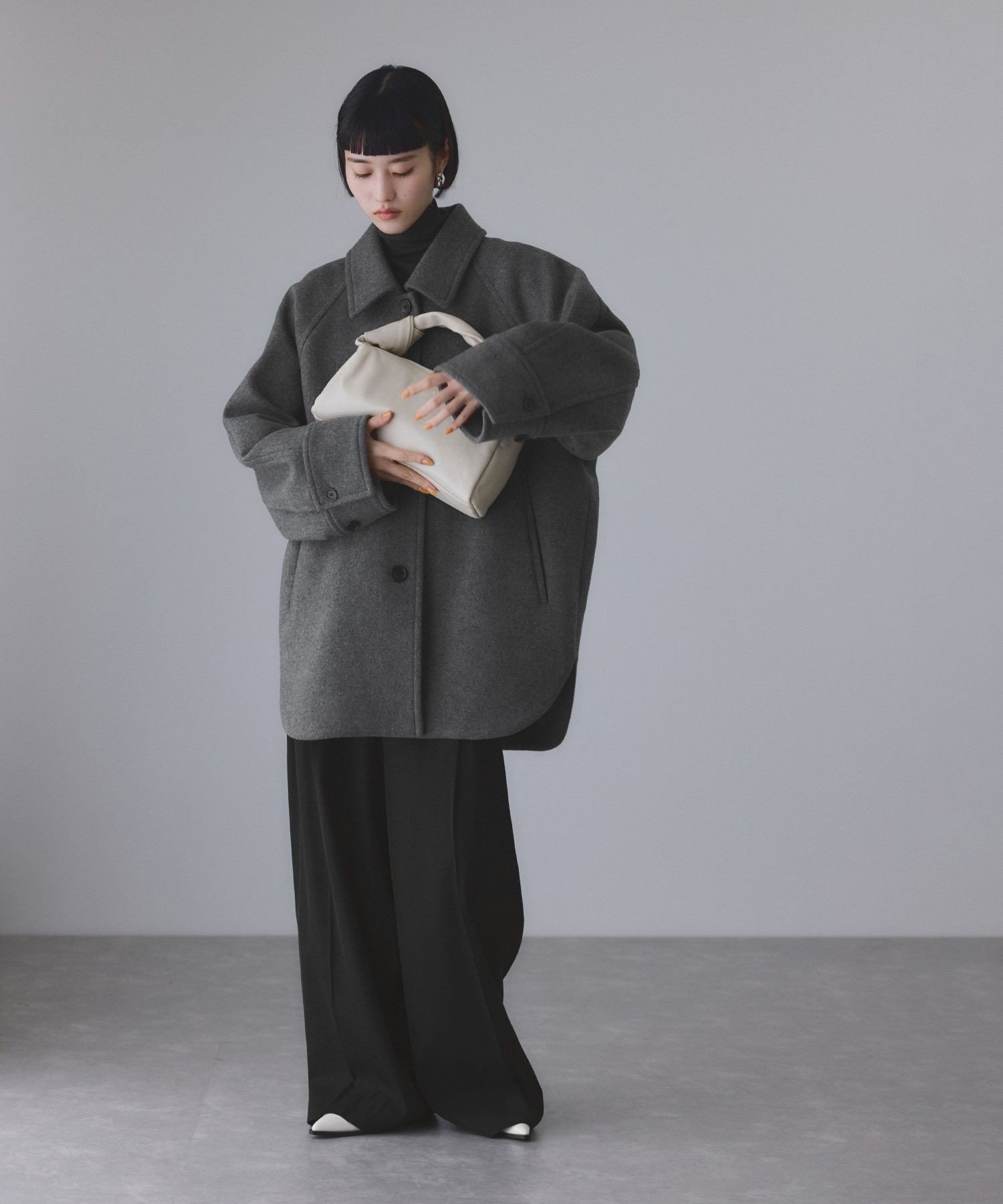 ADAM ET ROPE'｜Super140'sメルトンシャツコート | Rakuten Fashion