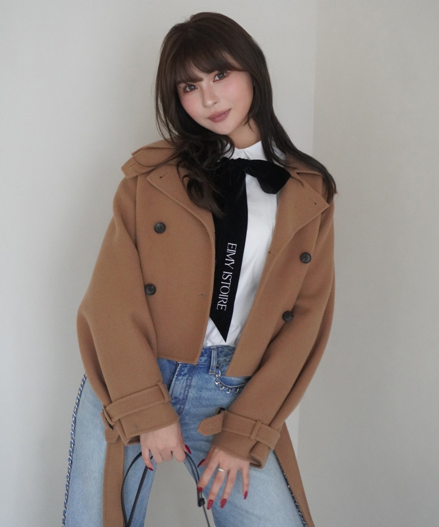 EIMY ISTOIRE｜ウールショートトレンチコート | Rakuten Fashion(楽天