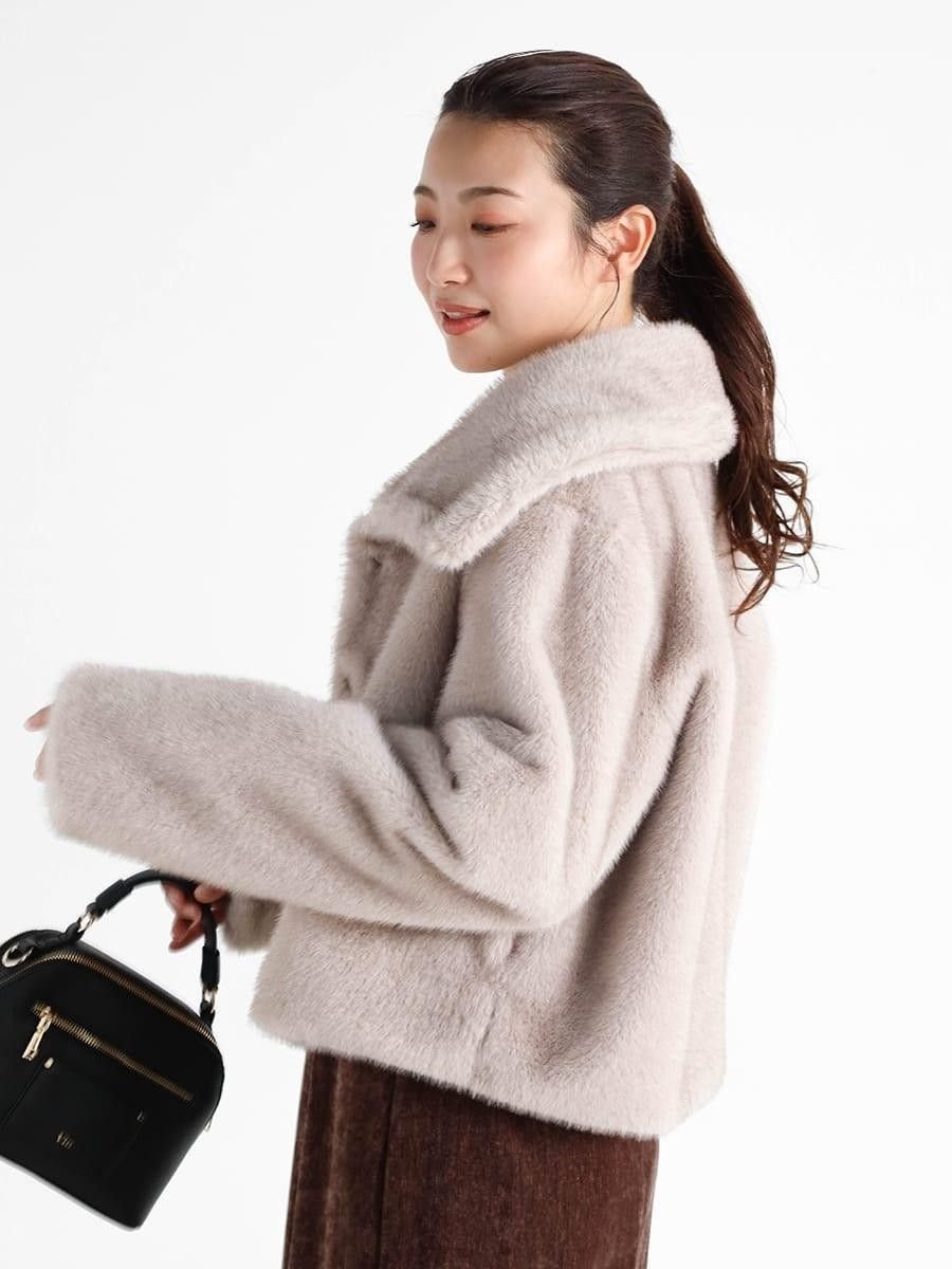 Vin｜フェイクファーショートコート | Rakuten Fashion(楽天