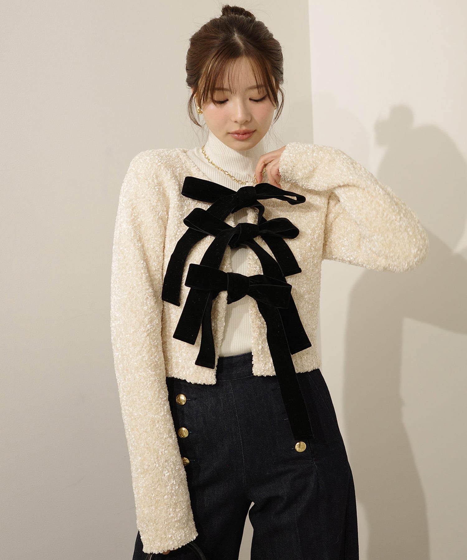 EIMY ISTOIRE｜フロントリボンニットトップス | Rakuten Fashion(楽天