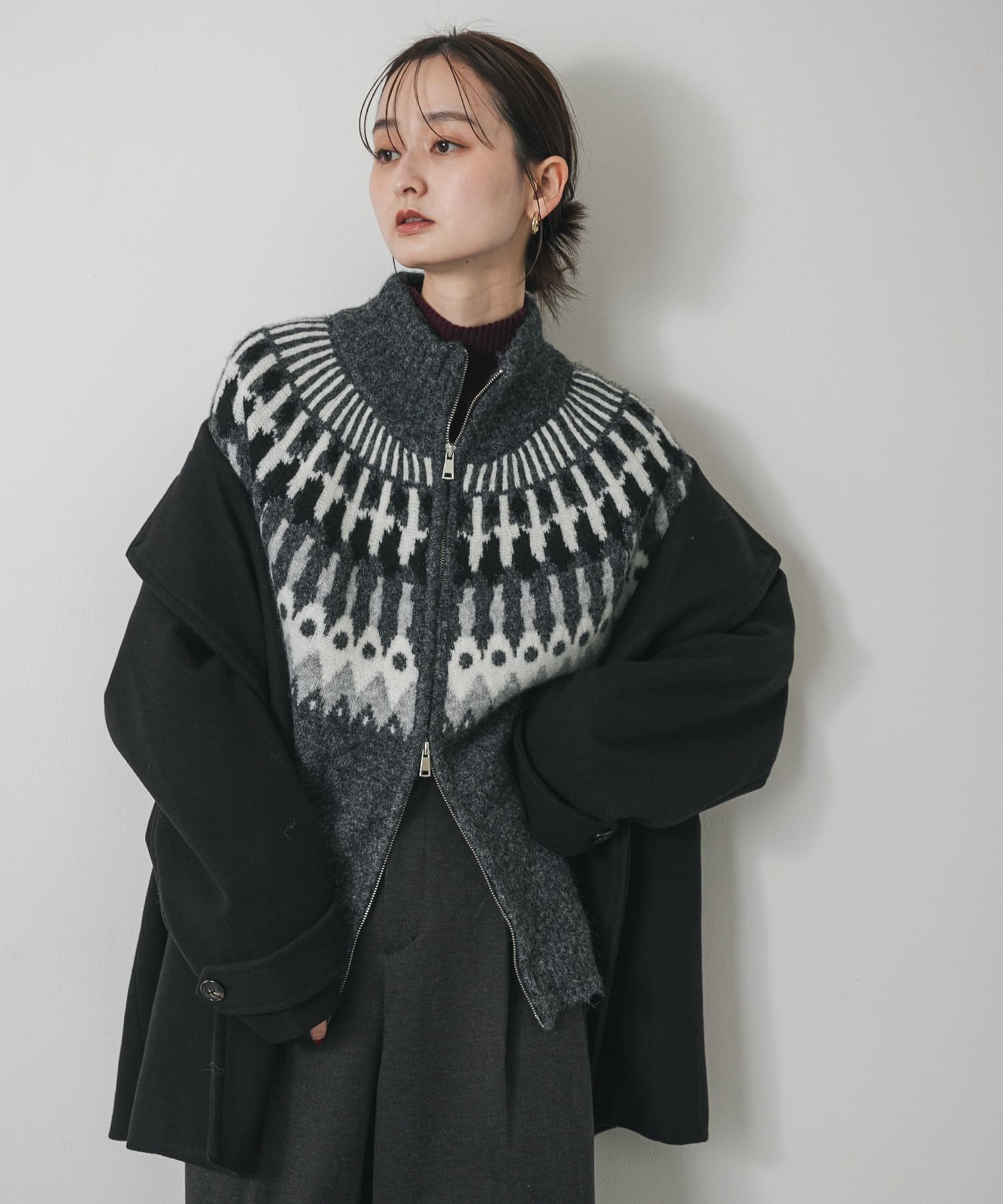 SENSE OF PLACE｜『洗濯可』ノルディックジップセーター | Rakuten