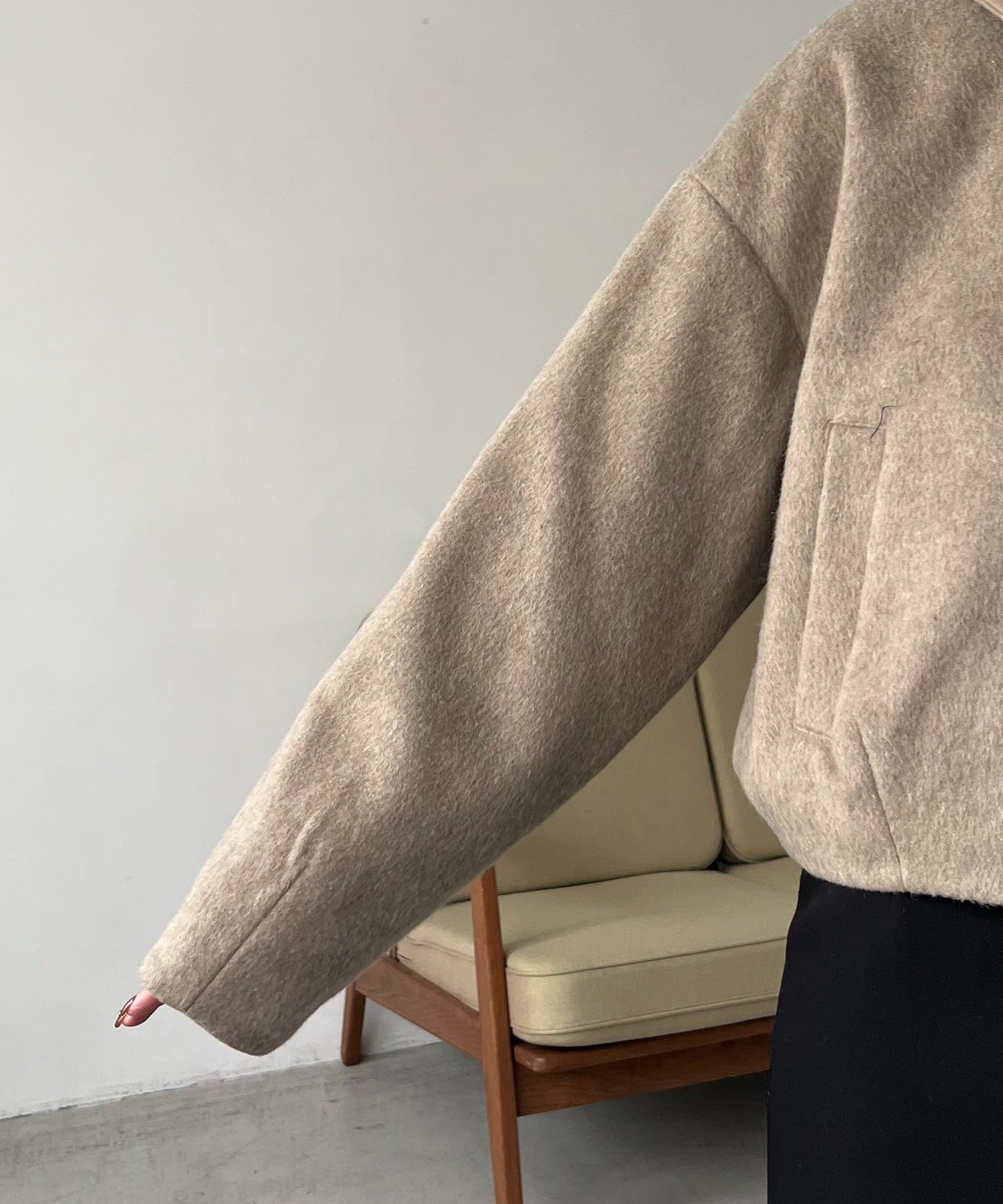 CAPRICIEUX LE'MAGE｜【2WAYで着用可能】スタンドウールショートコート