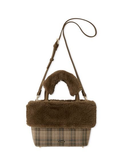 LILY BROWN｜エコファーコンビマルチウェイトート | Rakuten Fashion