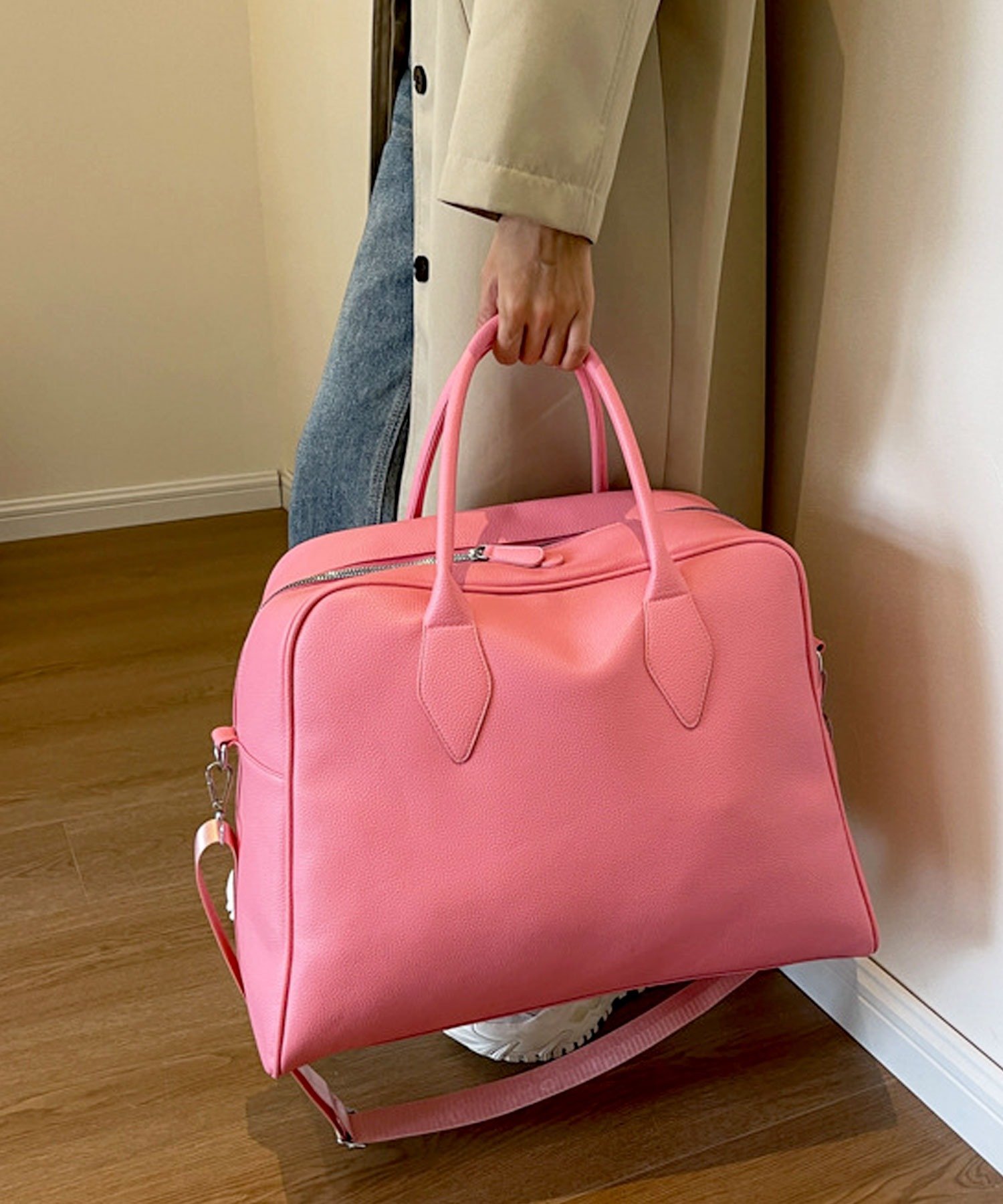 florist｜3WAY大容量レザータッチビッグサイズボストンバッグ