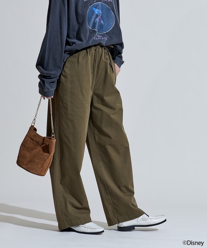 FREAK'S STORE｜ツイル イージーストレートパンツ<セットアップ対応