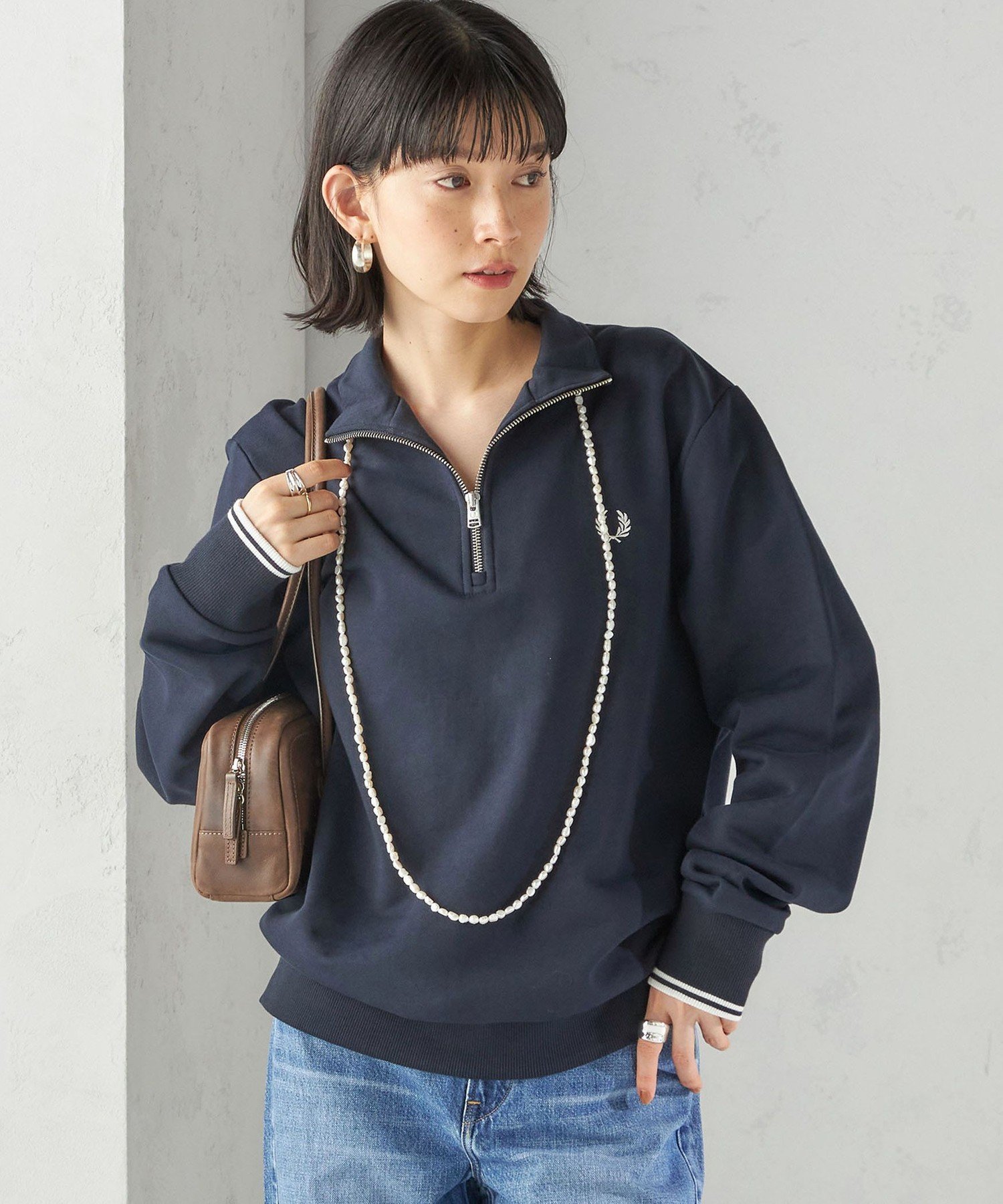 SHIPS｜FRED PERRY: M3574 HALF ZIP SHIRT | Rakuten Fashion(楽天