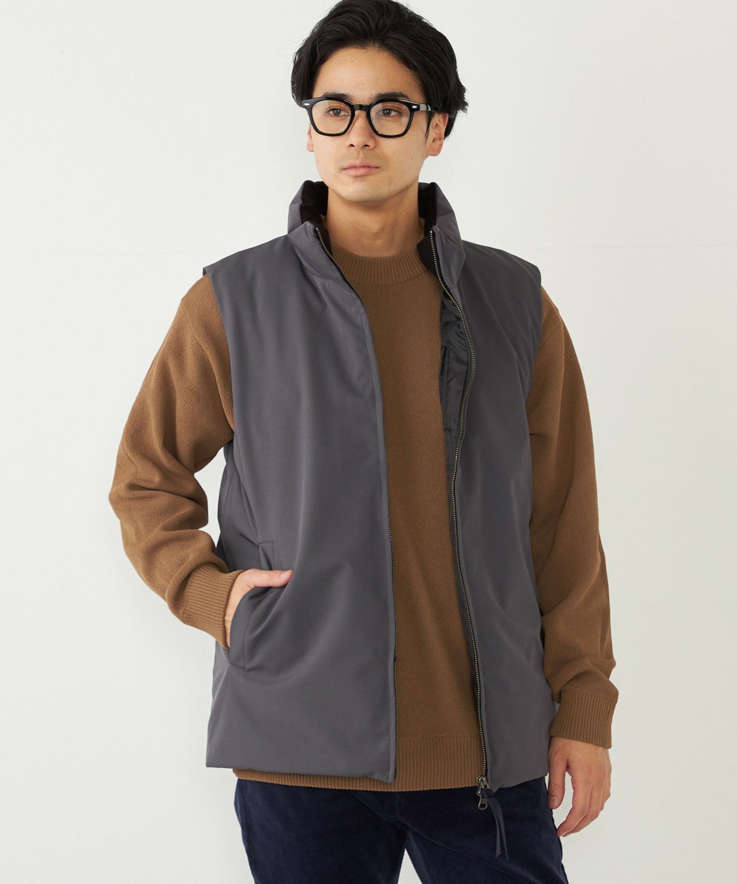 osakentaro フード付きベスト 水色 SHIPS｜SHIPS Colors:<撥水・防風>SUGENRO(R) 中綿 ベスト | Rakuten