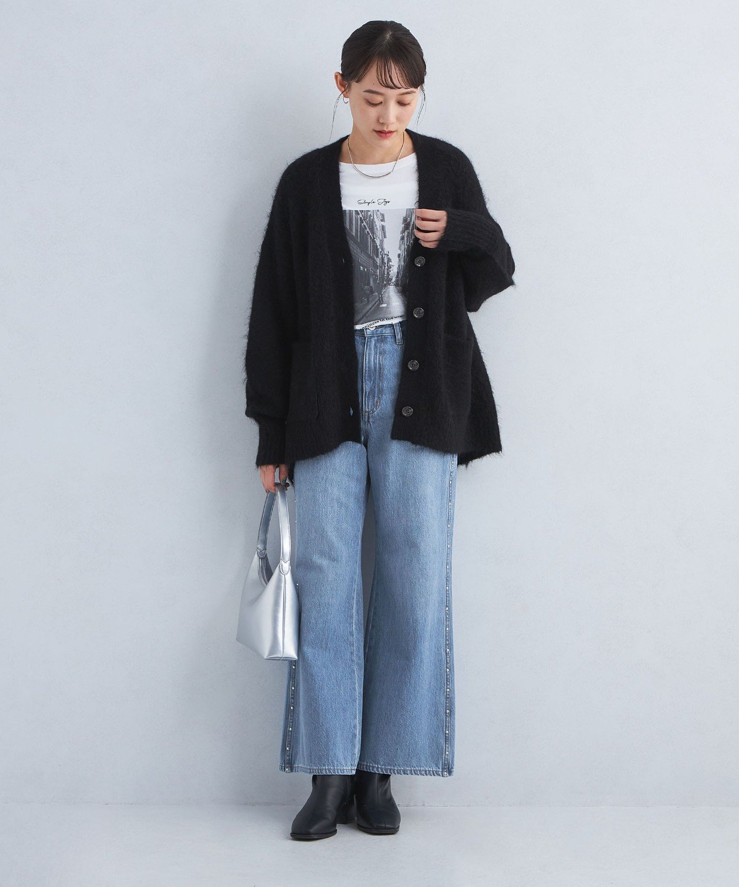 UNITED ARROWS LTD. OUTLET｜アルパカシャギー Vネックカーディガン