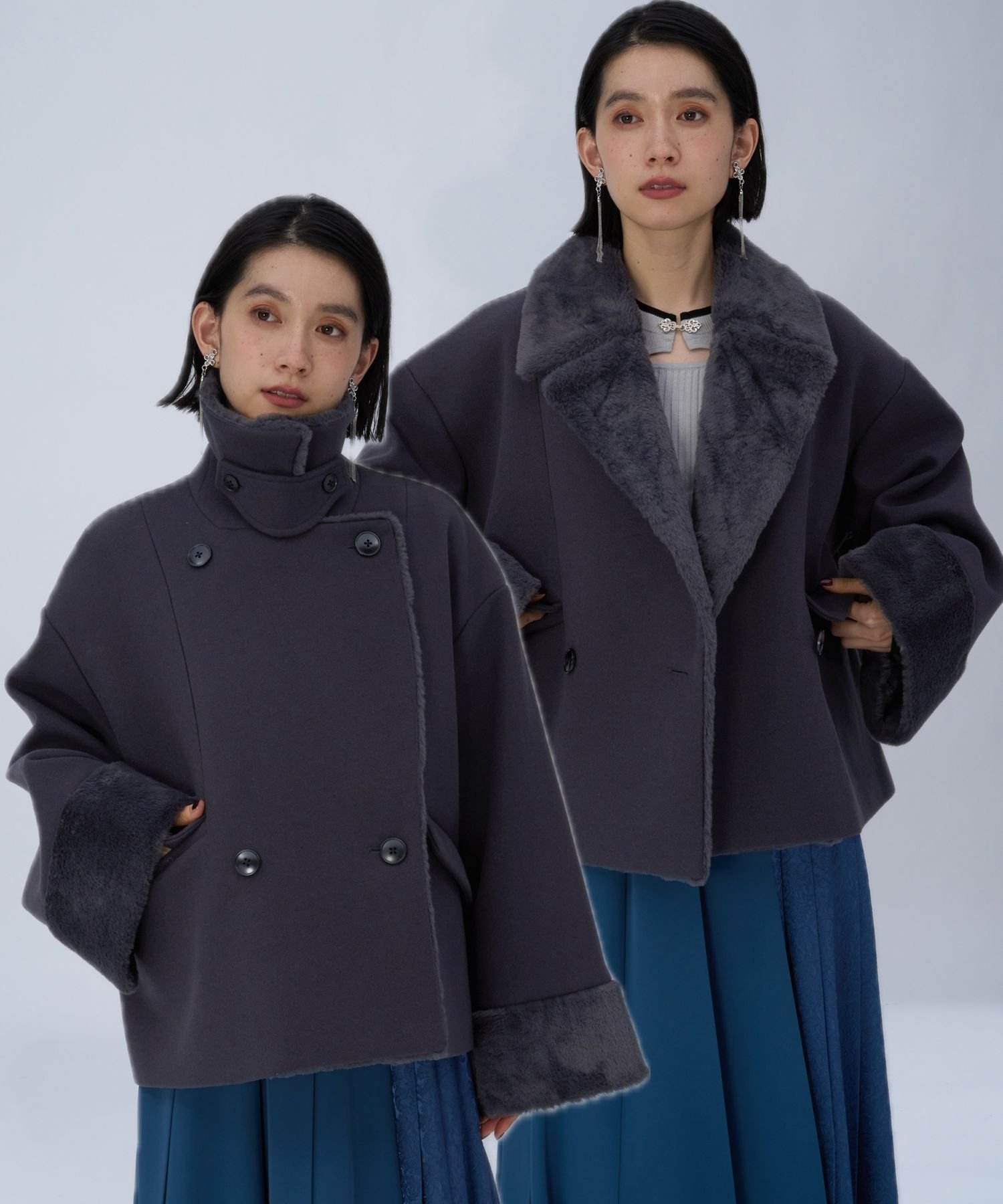 HARE｜ウーリーテックフェイクファーショートコート | Rakuten Fashion