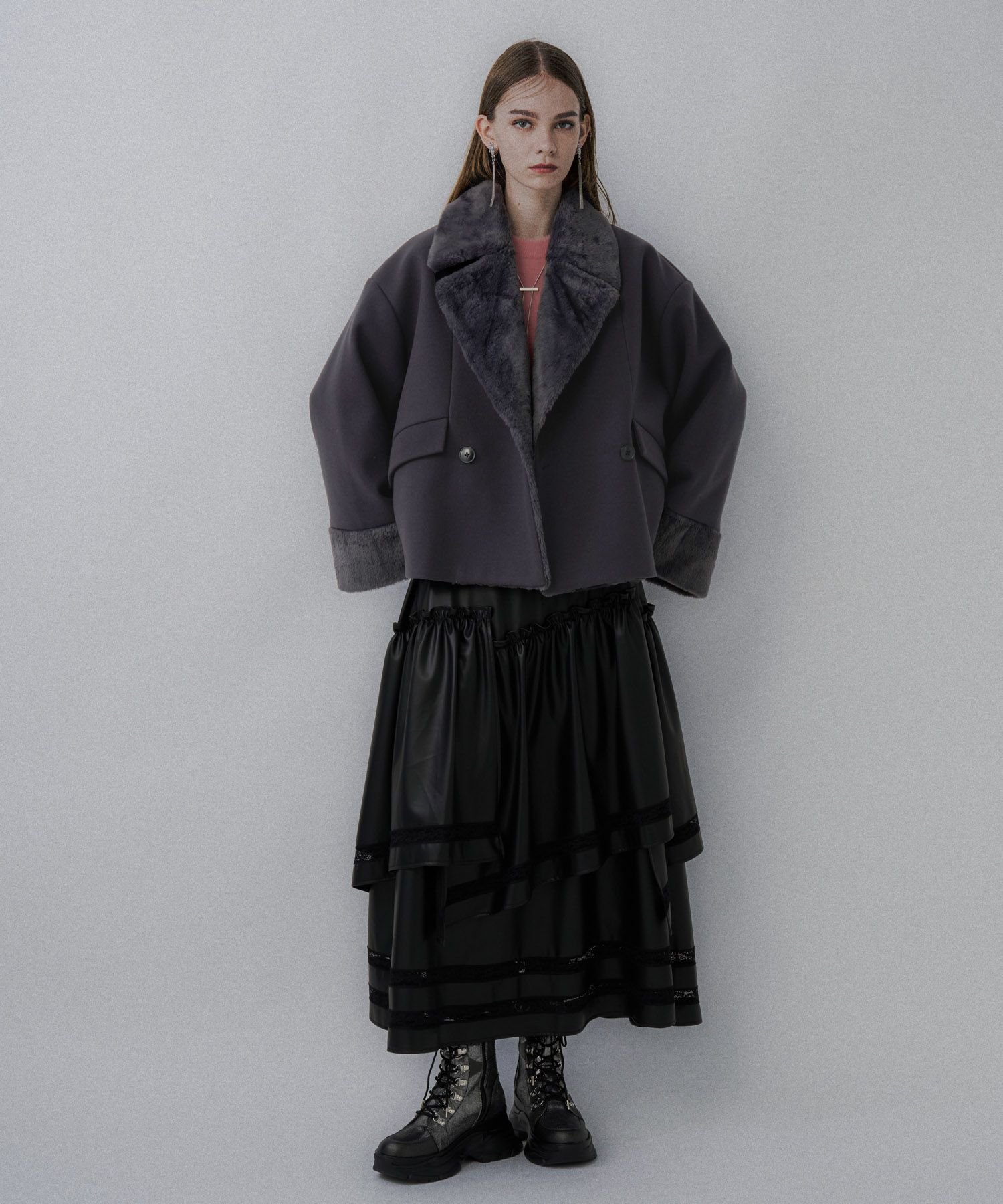 HARE｜ウーリーテックフェイクファーショートコート | Rakuten Fashion