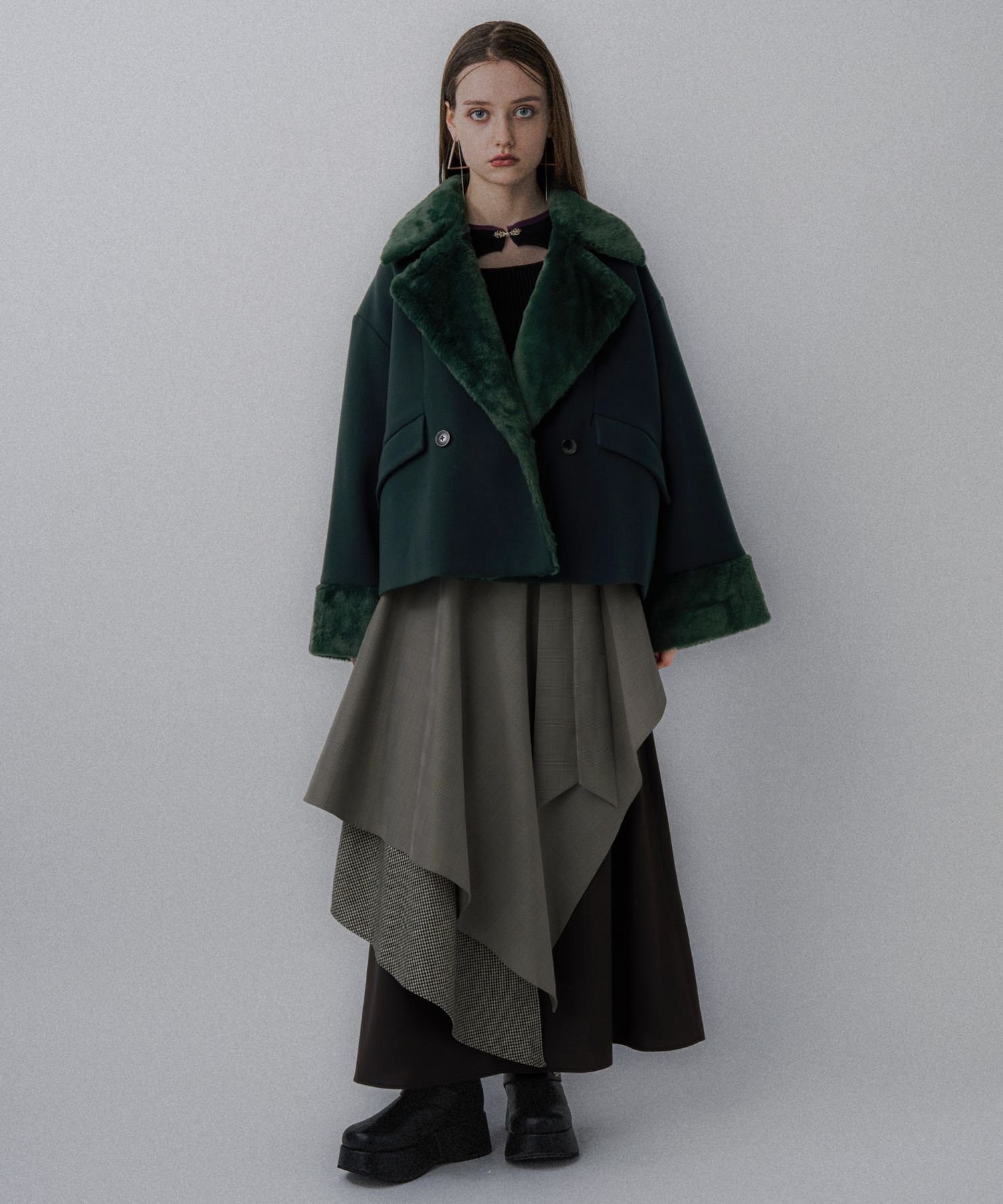 HARE｜ウーリーテックフェイクファーショートコート | Rakuten Fashion